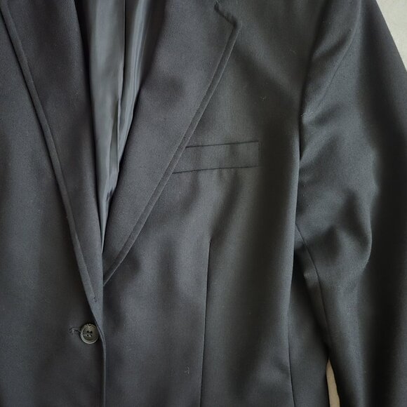 Evan Picone Classic Tailored Fully Lined Black Blazer 45% Wool Women's Size 10 - Picture 2 of 6